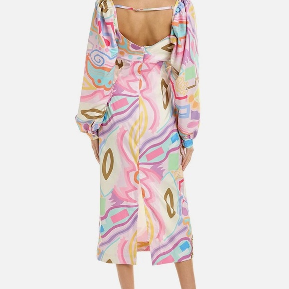 NWT $195 Liliana Meza Gianni dress Sz Medium.  Colorful & playful & comfortable - Picture 3 of 16